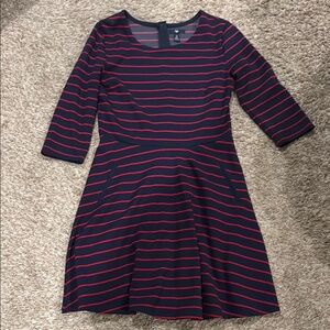 GAP Long Sleeve Striped Dress